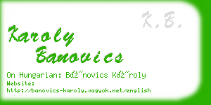 karoly banovics business card